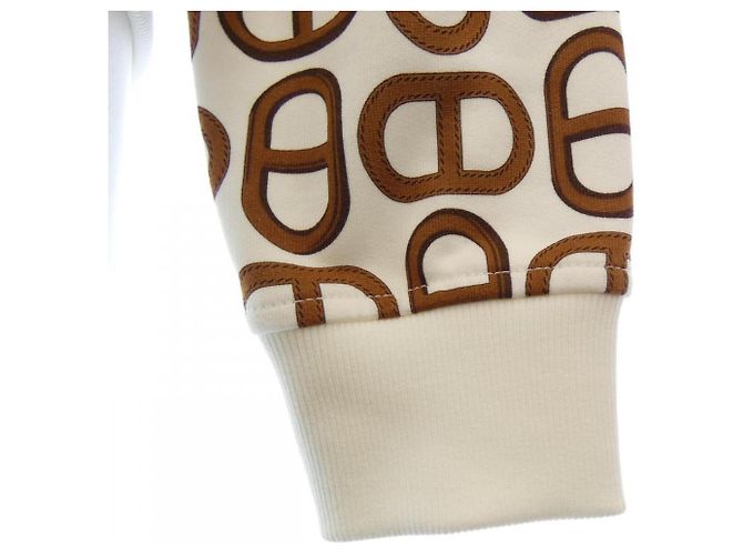 Hermès Giacca Hermes Chaine d'Ancre 4E4220DD Marrone Bianco - vista 6