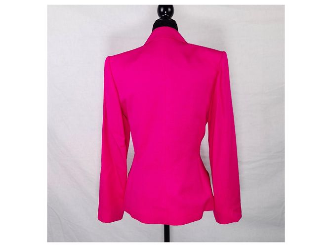 Yves Saint Laurent Chaqueta rosa shocking YSL Uniforme años 1990 - vista 2