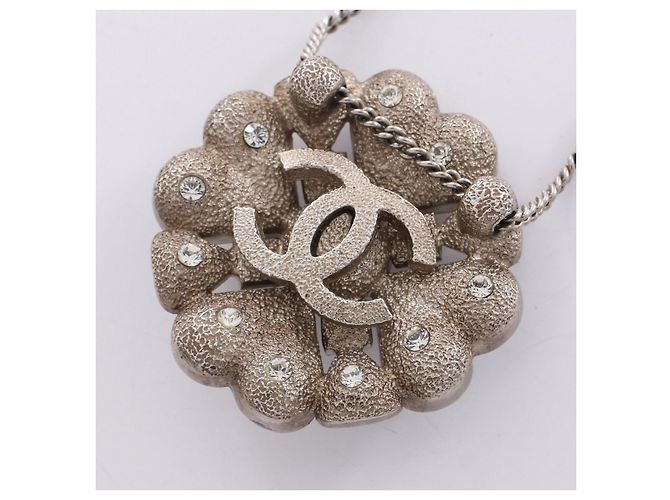 Timeless Collana in cristallo Chanel Clover Coco Mark Argento - vista 2