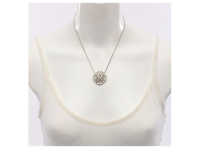 Timeless Collana in cristallo Chanel Clover Coco Mark Argento - vista 5