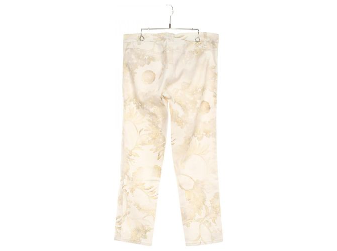 Timeless Pantaloni in denim di cotone Chanel Bianco - vista 2