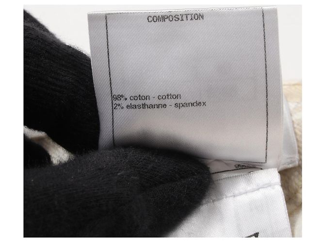 Timeless Pantaloni in denim di cotone Chanel Bianco - vista 4