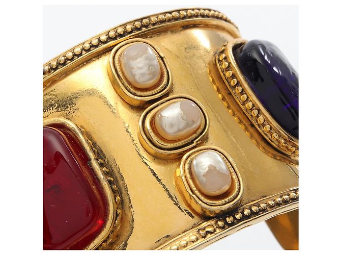 Timeless Bracciale in perle finte e strass Chanel D'oro - vista 7
