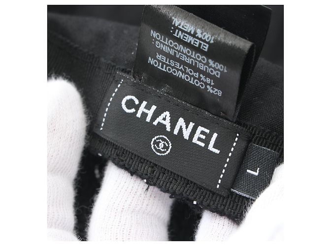 Timeless Gorra de algodón Chanel Negro - vista 4