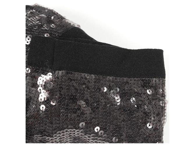 Timeless Chaqueta sin cuello de lentejuelas Coco Mark de CHANEL Negro - vista 7