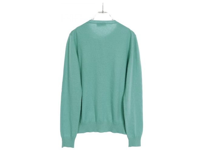 Cardigan in cashmere e seta Miu Miu Verde - vista 2