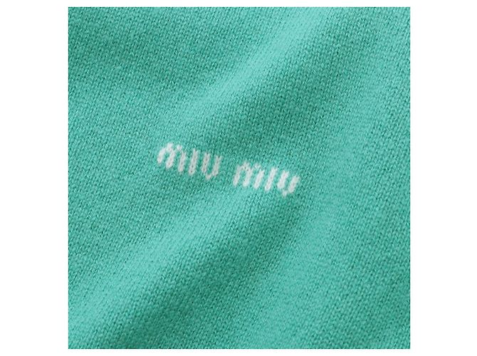 Cardigan in cashmere e seta Miu Miu Verde - vista 6