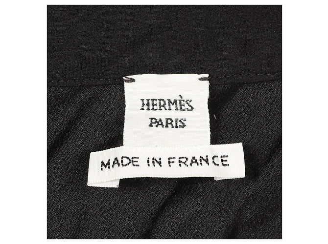 Hermès Vestido de seda Hermes 34 Negro - vista 3