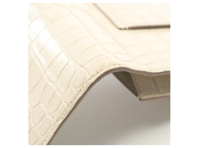 Hermès Hermes Roulis Slim Alligator Mat Wallet White - view 17