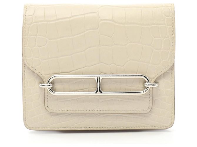 Hermès Hermes Roulis Slim Alligator Mat Wallet White - view 2