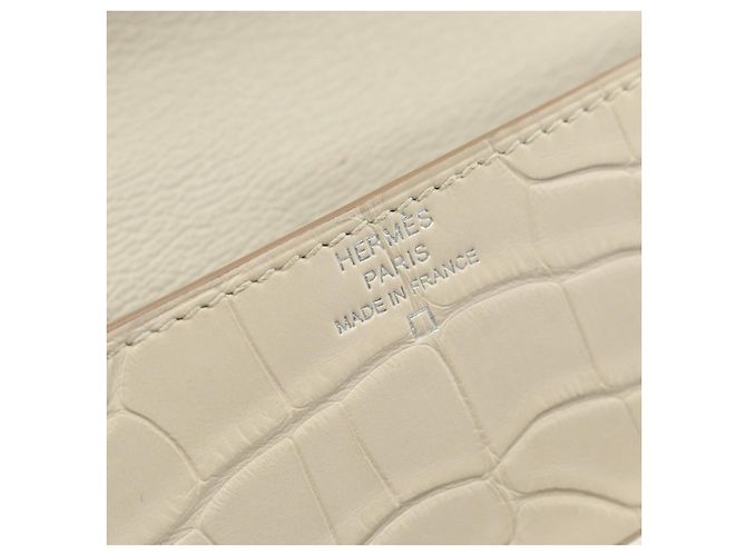 Hermès Hermes Roulis Slim Alligator Mat Wallet White - view 7