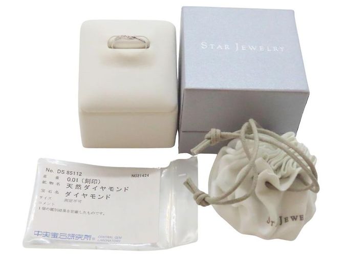 Autre Marque Diamantring aus K10 Weißgold Star Jewelry Golden - Ansicht 8