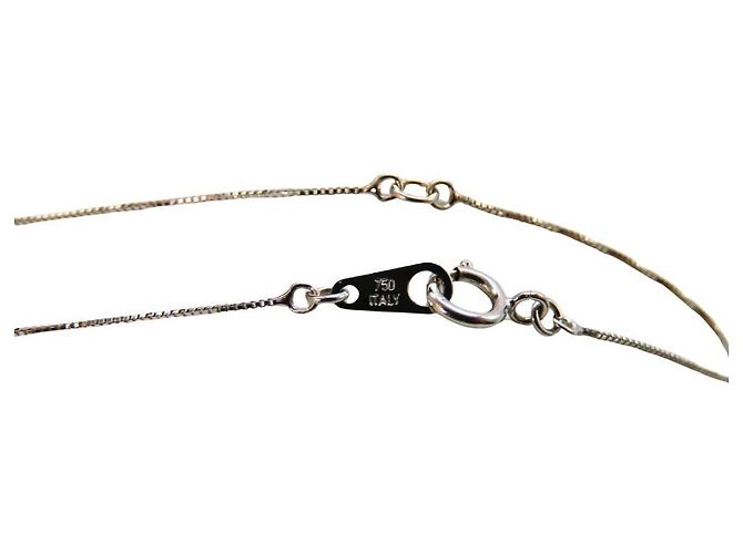 Autre Marque Collana Au750 Zaffiro Rosa Diamante Argento - vista 4
