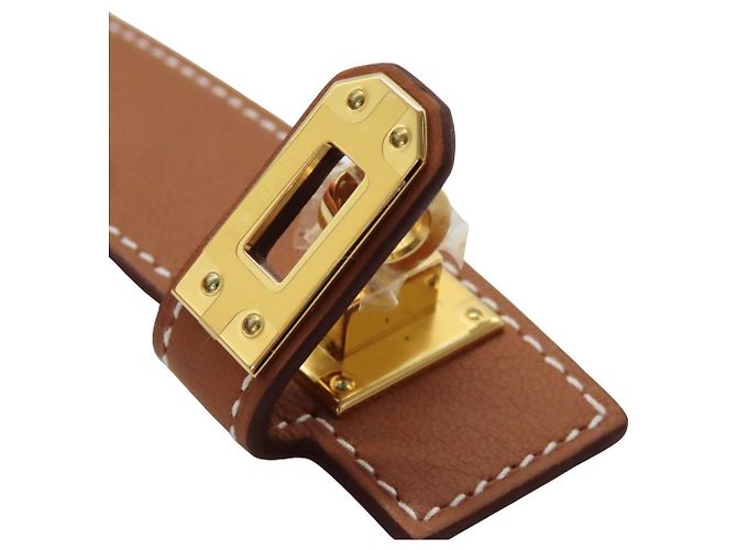Bracciale Kelly in pelle Hermès Taglia 17 D'oro - vista 11