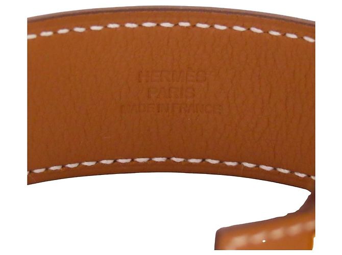 Bracciale Kelly in pelle Hermès Taglia 17 D'oro - vista 12