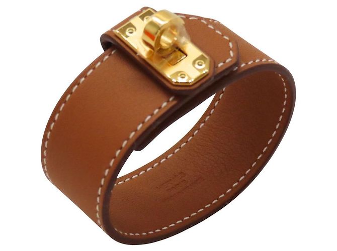 Bracciale Kelly in pelle Hermès Taglia 17 D'oro - vista 2