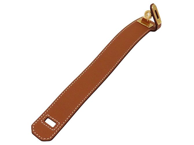 Bracciale Kelly in pelle Hermès Taglia 17 D'oro - vista 8