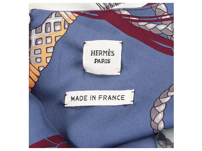 Vestido de seda LES CLES de Hermès Azul Multicolor - vista 3