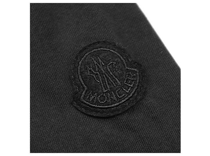 Camiseta de algodón con logo de firma Moncler Negro Plata - vista 5