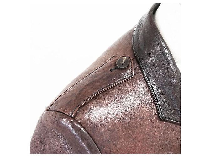 Chaqueta de cuero Gucci Castaño - vista 11