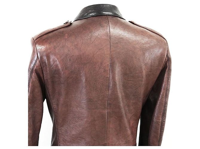Chaqueta de cuero Gucci Castaño - vista 15