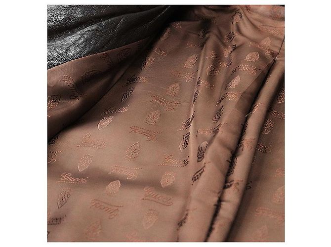 Chaqueta de cuero Gucci Castaño - vista 7