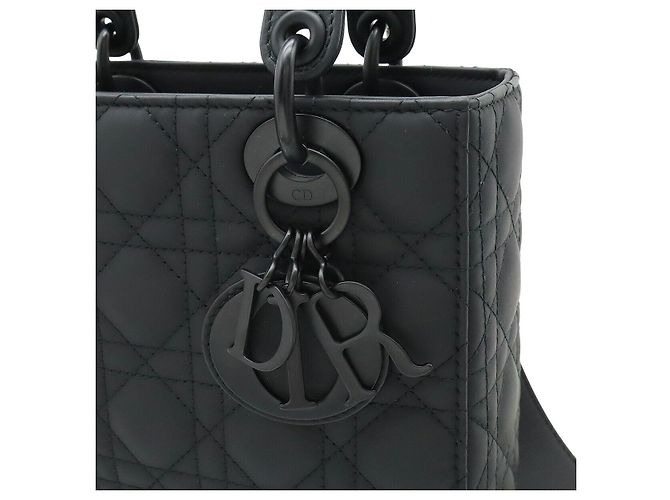 2-in-2 Tasche Christian Dior Lady Dior My ABCDior aus Kalbsleder Schwarz - Ansicht 9