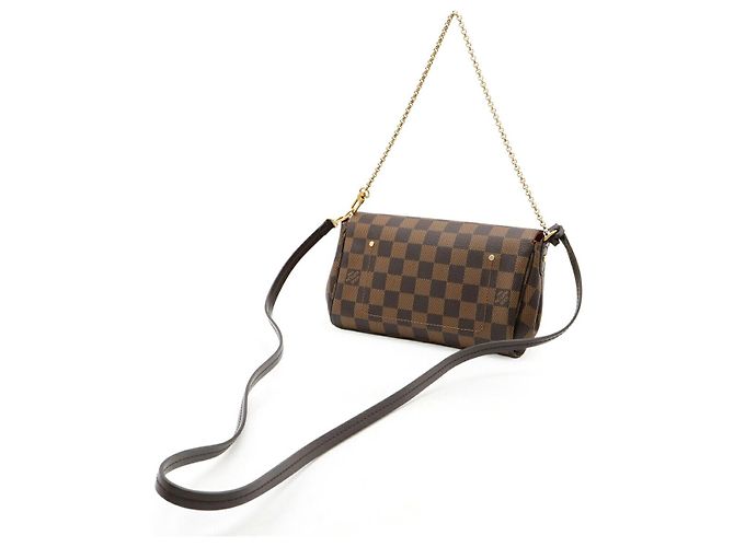 Borsa a Spalla 2 in 1 Damier Favorite PM Louis Vuitton Marrone - vista 2