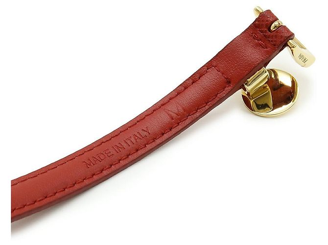 Bracciale in pelle Saffiano Prada Rosso - vista 4