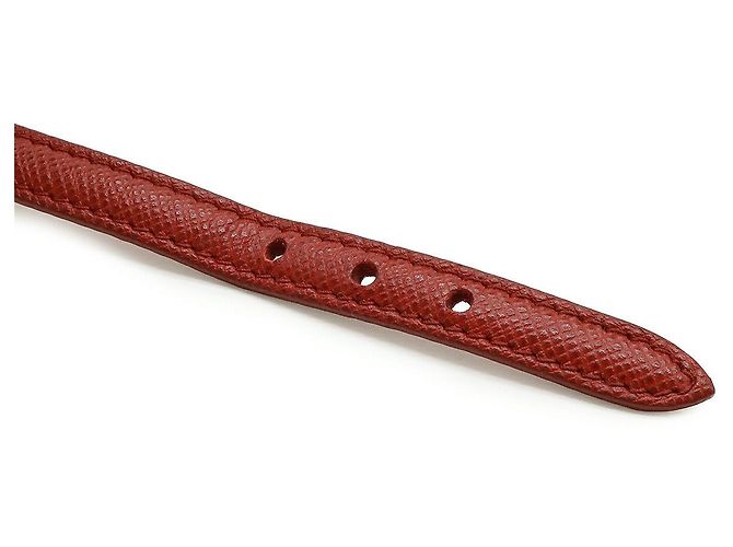 Bracciale in pelle Saffiano Prada Rosso - vista 5