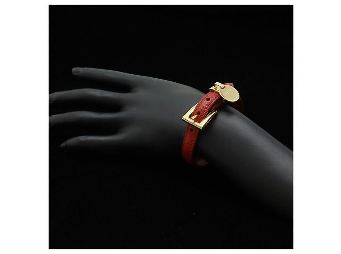 Bracciale in pelle Saffiano Prada Rosso - vista 6