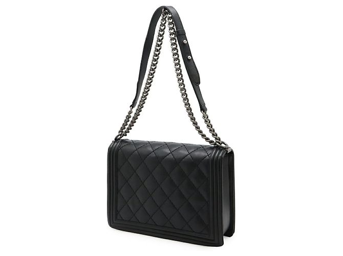 Borsa a spalla Chanel Boy Chanel 30 in pelle di vitello Nero - vista 2