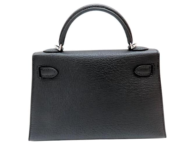 Hermès Mini Kelly2 Chèvre Schwarz - Ansicht 4