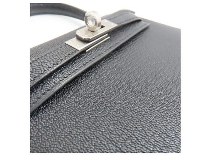 Hermès Mini Kelly2 Chèvre Schwarz - Ansicht 6