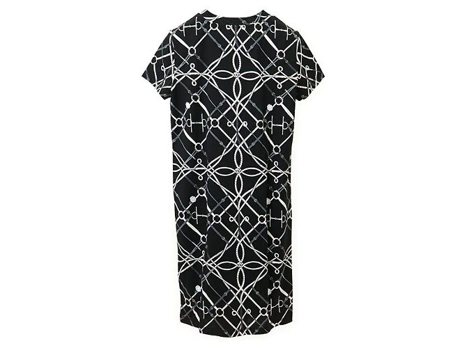 Vestido de algodón Parfait Cours de Hermès 34 Negro - vista 2