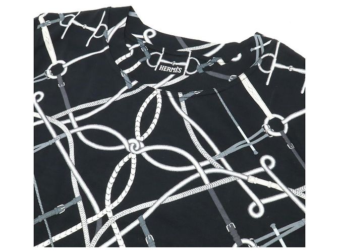 Vestido de algodón Parfait Cours de Hermès 34 Negro - vista 3
