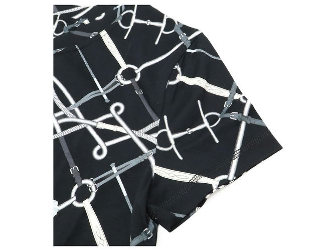 Vestido de algodón Parfait Cours de Hermès 34 Negro - vista 4