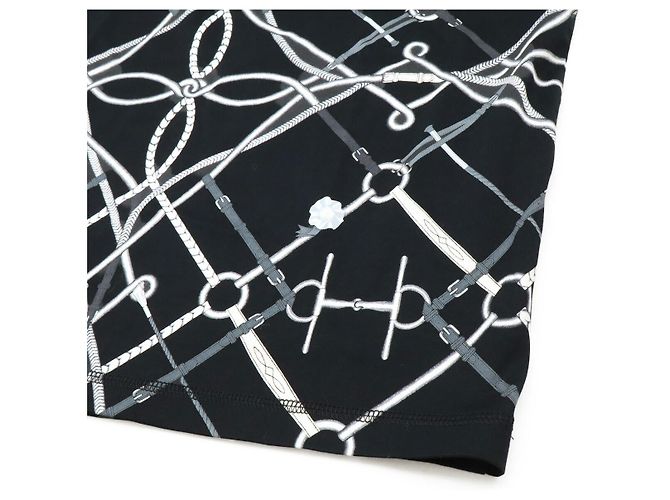 Vestido de algodón Parfait Cours de Hermès 34 Negro - vista 5