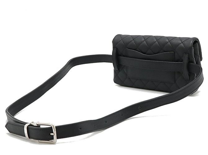 Borsa a vita 2way in pelle caviar matelassé 2.55 di Chanel Nero - vista 2