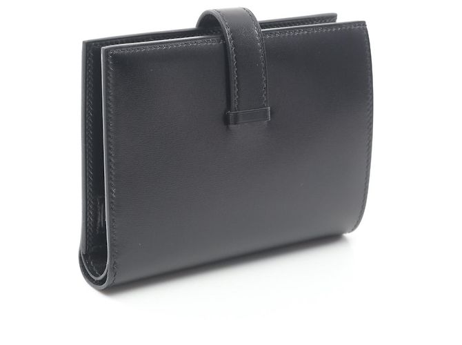 Béarn Portafoglio compatto BEARN in vitello box di Hermès Nero - vista 4