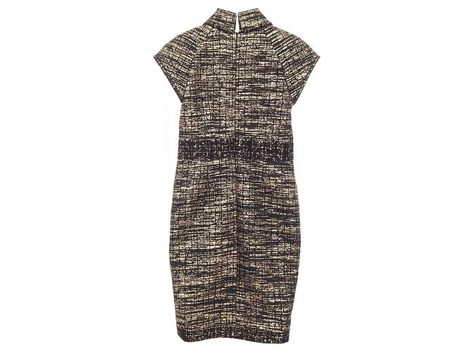 Timeless Chanel Woll-Nylon-Kleid Schwarz Golden - Ansicht 2