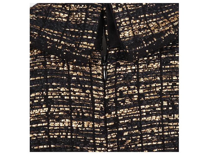 Timeless Chanel Woll-Nylon-Kleid Schwarz Golden - Ansicht 6