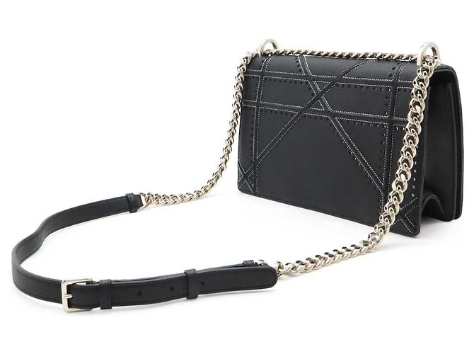 Borsa a Spalla in Pelle Diorama Christian Dior Nero - vista 2