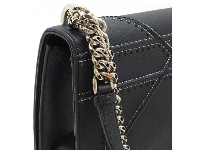 Borsa a Spalla in Pelle Diorama Christian Dior Nero - vista 4