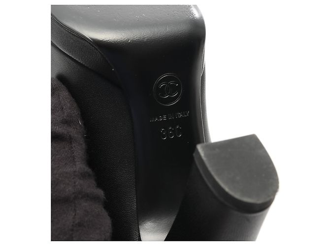 Timeless Décolleté in pelle verniciata Chanel Coco Mark Nero - vista 6