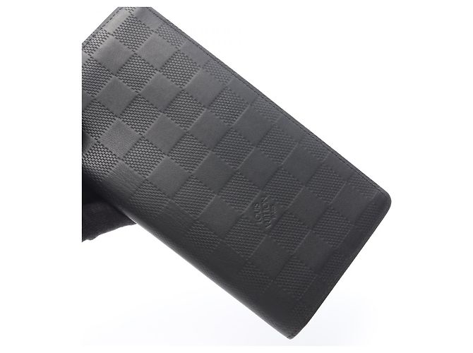 Louis Vuitton Portemonnaie Brazza aus Damier Infini Leder Schwarz - Ansicht 8