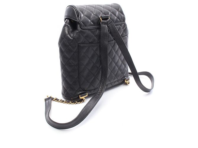 Timeless Chanel Matelassé Kalbsleder Rucksack Schwarz - Ansicht 2
