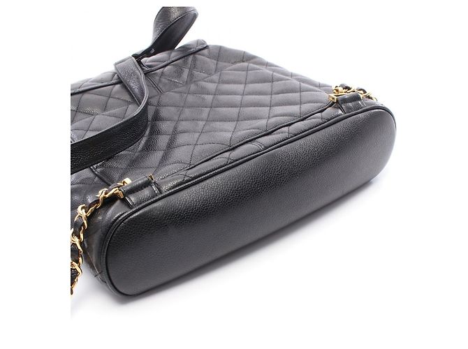 Timeless Chanel Matelassé Kalbsleder Rucksack Schwarz - Ansicht 6