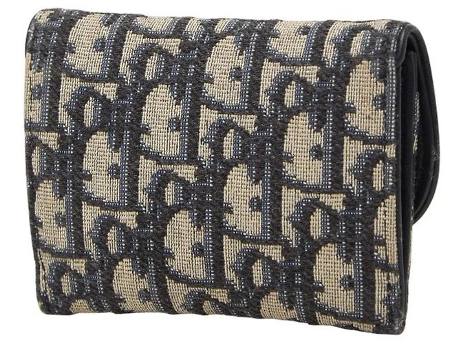 Monedero de jacquard Dior Oblique Christian Dior Azul marino - vista 2