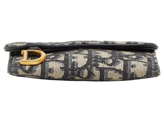 Monedero de jacquard Dior Oblique Christian Dior Azul marino - vista 3